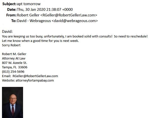 Robert Geller Testimonial Robert Geller Testimonial